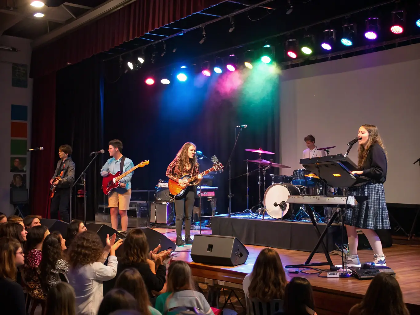 A photograph of a lively concert featuring musicians on stage, with an enthusiastic audience enjoying the performance, reflecting the vibrant music scene promoted by CIE Richard Martin.
